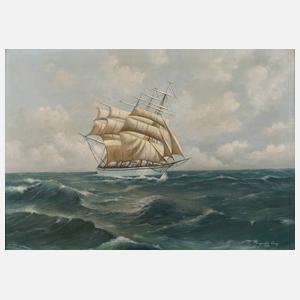 Dreimaster auf hoher See