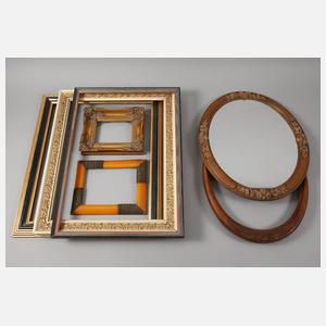 Konvolut Rahmen und ein Spiegel
