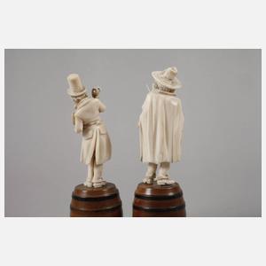 Zwei Elfenbeinschnitzereien