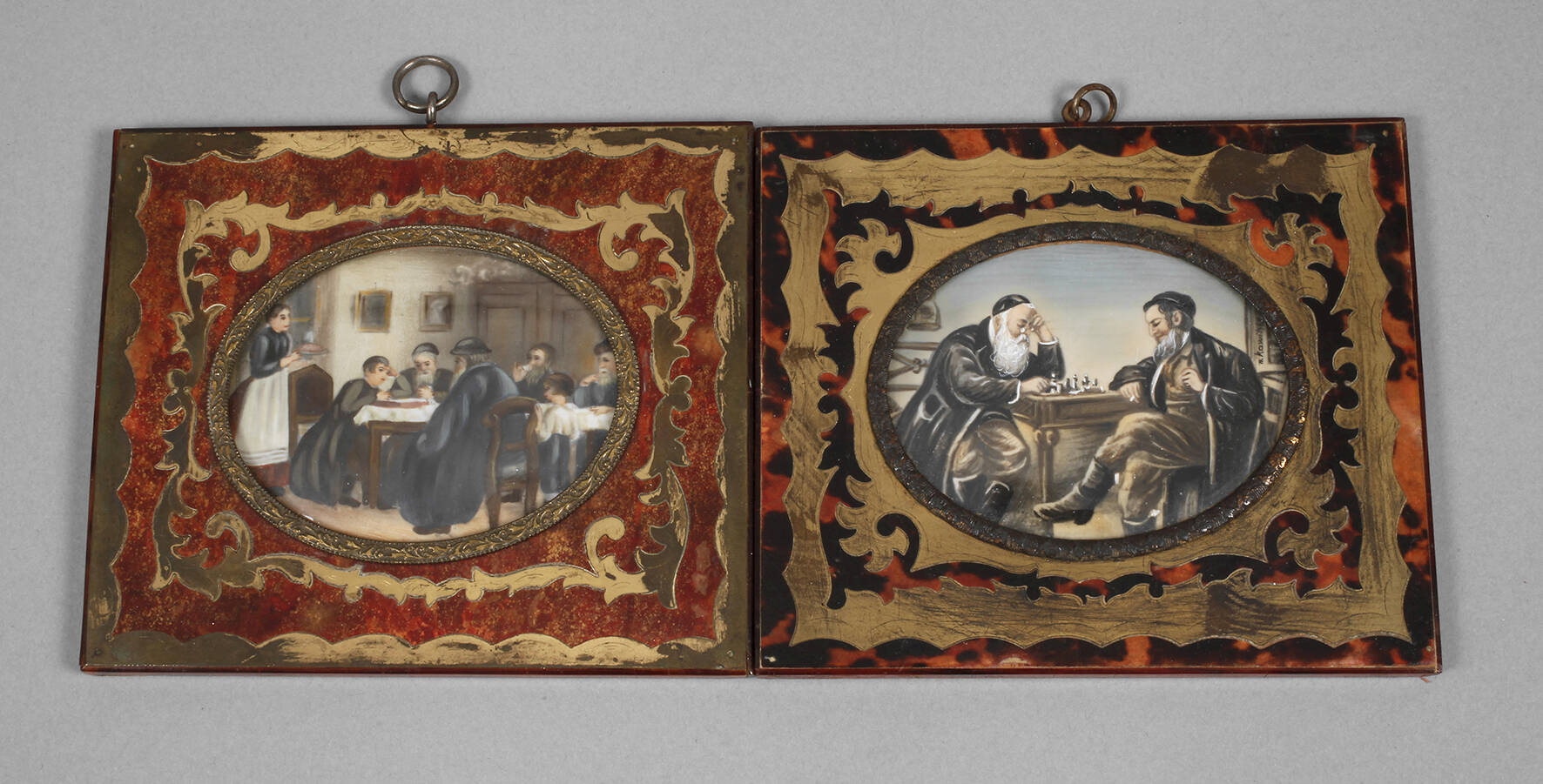 Zwei Elfenbeinminiaturen