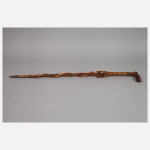 Geschnitzter Spazierstock