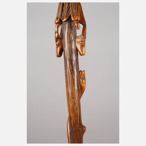 Geschnitzter Spazierstock