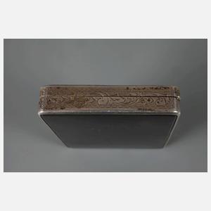 Silberetui mit Schildpattbesatz