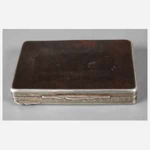 Silberetui mit Schildpattbesatz