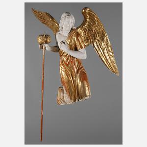 Geschnitzte Engelsplastik