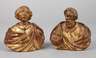Paar geschnitzte Heiligenfiguren