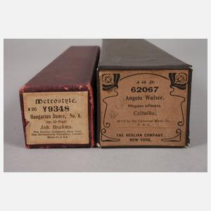 Paar Notenrollen für Pianola