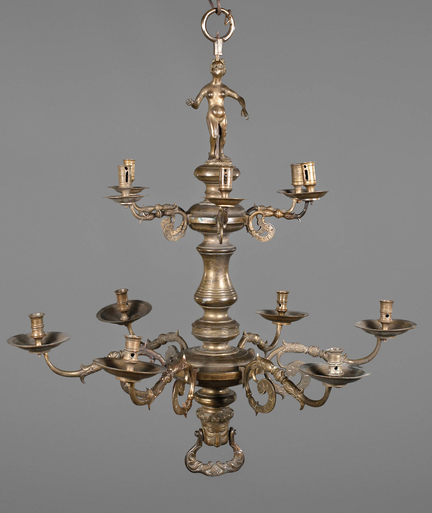 Großer Deckenlüster Bronze