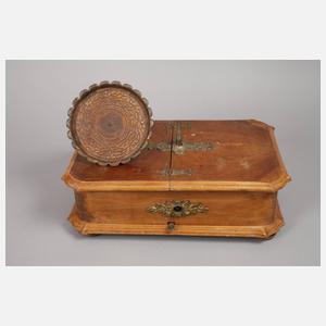 Plattenspieldose als Christbaumständer