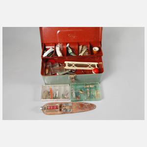 Vier Angelruten mit Zubehör