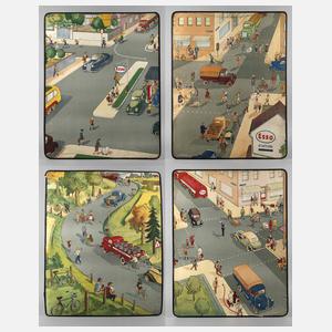 Vier Lehrmitteltafeln Verkehrssicherheit