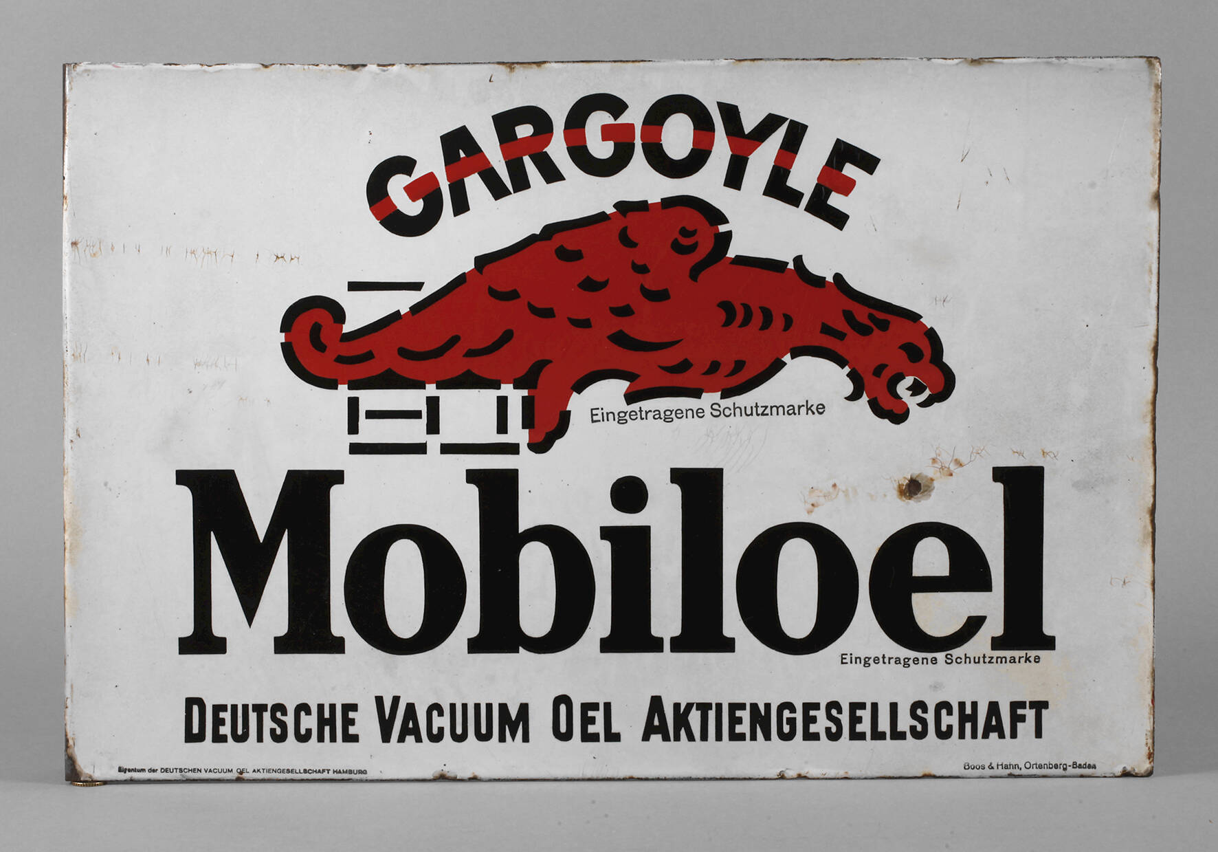 Emailschild als Werbeausleger