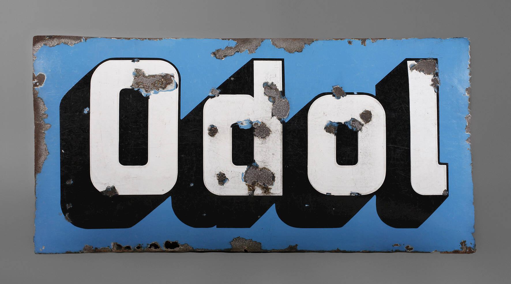 Großes Emailschild Odol