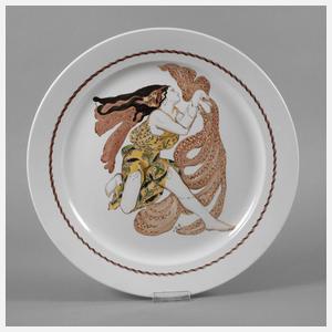 Großer Bildteller mit Léon Baksts „Bacchantin“