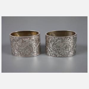 Russland Paar Serviettenringe Silber