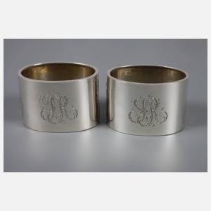 Russland Paar Serviettenringe Silber