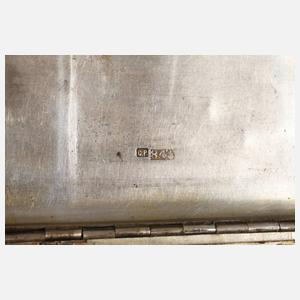 Russische Silberdose mit Troikamotiv