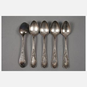 Russland Konvolut Kaffeelöffel Silber