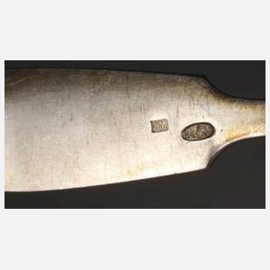 Russland sechs Speiselöffel Silber