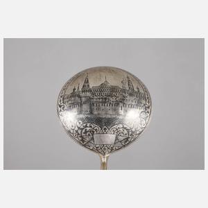 Russland prunkvoller Vorlegelöffel "Kreml"