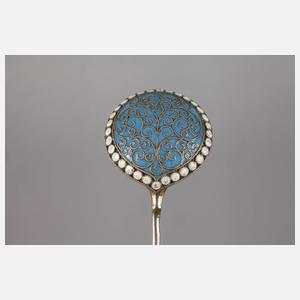 Russland sechs Silberlöffel mit Email