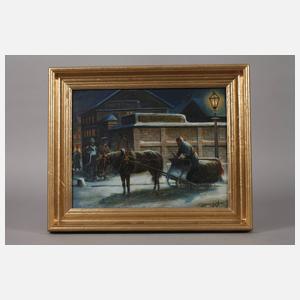 Afanasij Ivanovic Scheloumoff, Pferdeschlitten vorm Lokal