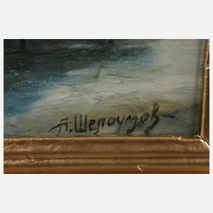 Afanasij Ivanovic Scheloumoff, Pferdeschlitten vorm Lokal