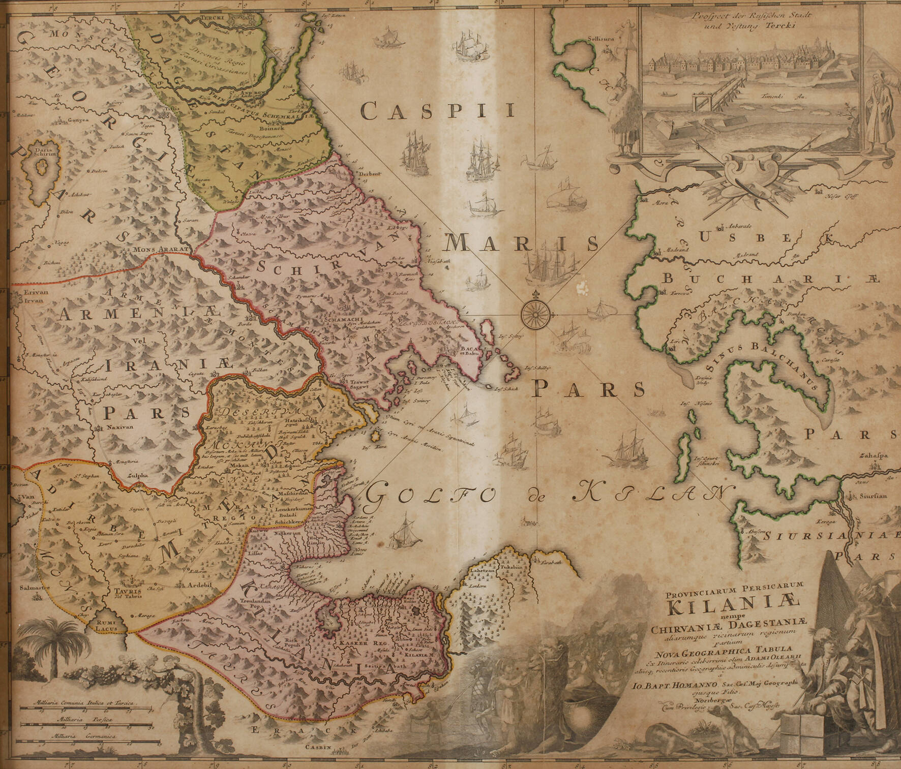 Johann Baptista Homann, Karte Kaspisches Meer