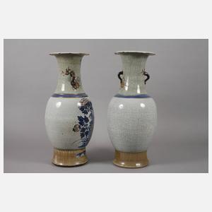 China Paar große Salonvasen