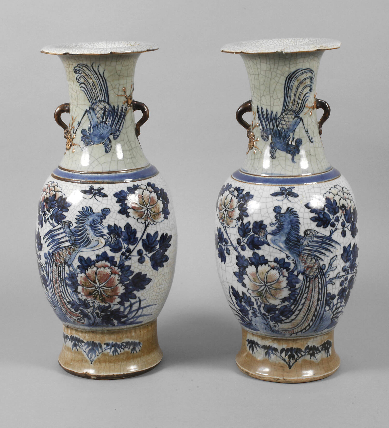 China Paar große Salonvasen