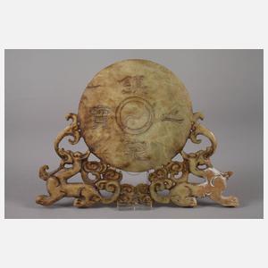 Jadeschnitzerei Yin & Yang