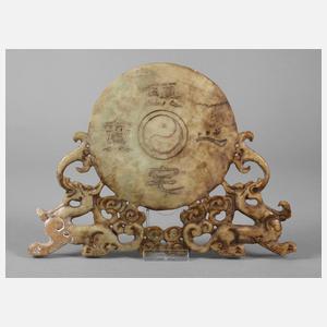 Jadeschnitzerei Yin & Yang