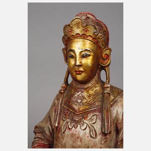 Paar asiatische Ahnenfiguren