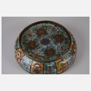 Große Deckeldose Cloisonné