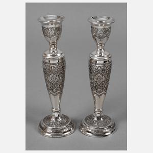 Zwei persische Silberleuchter