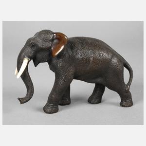 Bronzeplastik Elefant