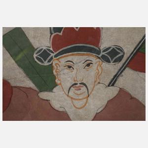 Paar chinesische Farbholzschnitte