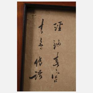 Sechs asiatische Tuschezeichnungen