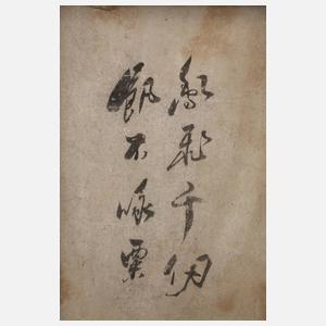 Sechs asiatische Tuschezeichnungen