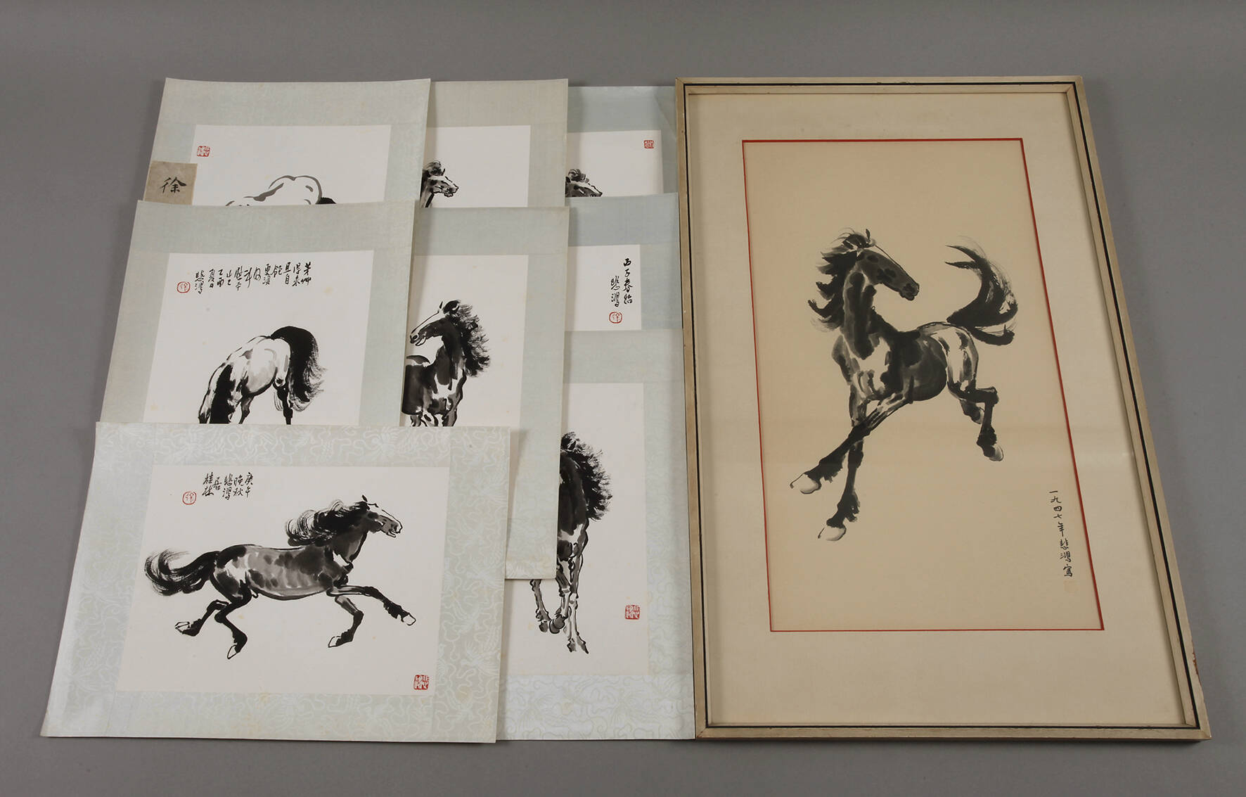 Acht Tuschezeichnungen