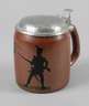 Bunzlau Bierkrug Soldatenmotiv