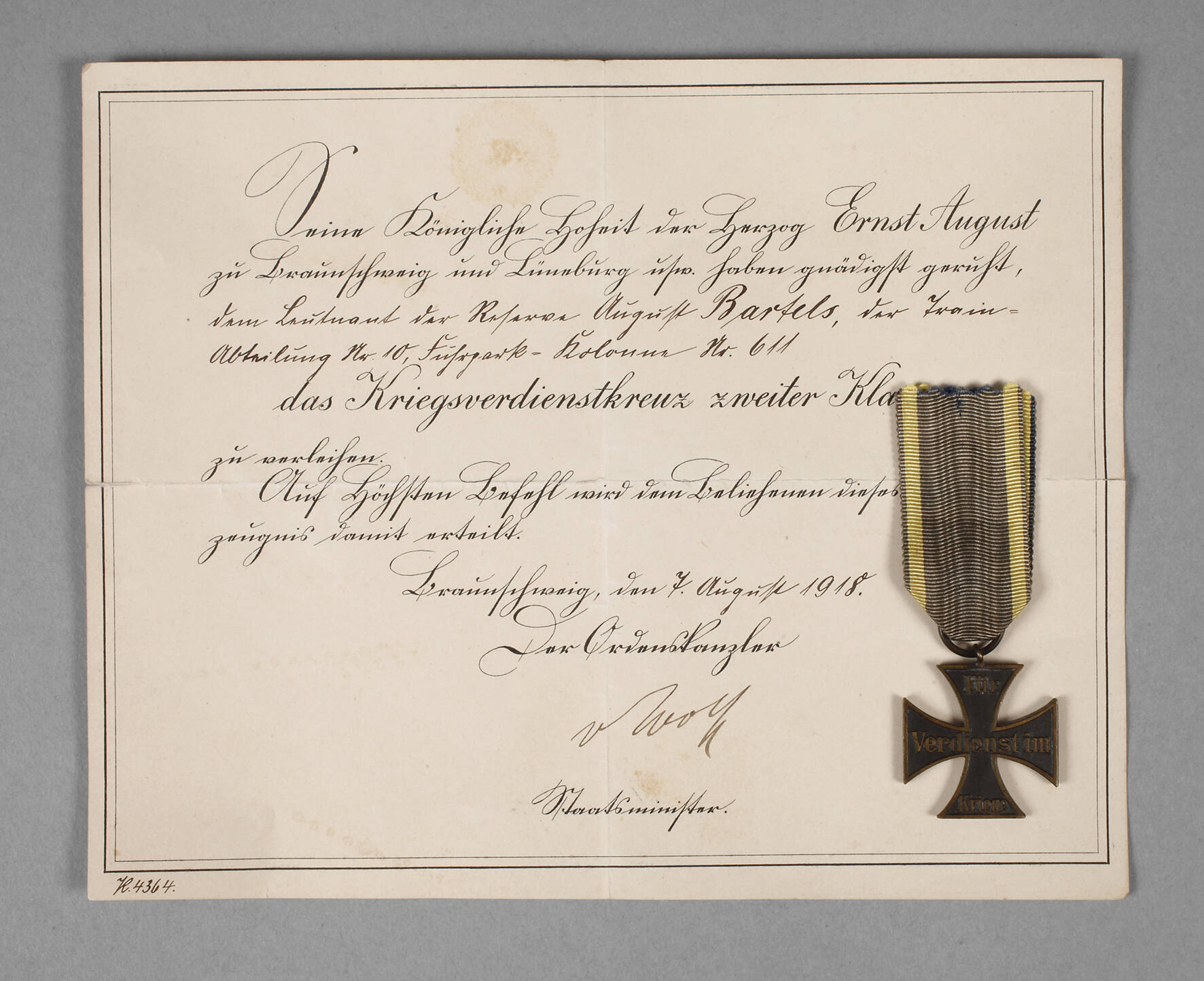 Kriegsverdienstkreuz Braunschweig/Lüneburg