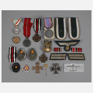 Nachlass Auszeichnungen beider Weltkriege