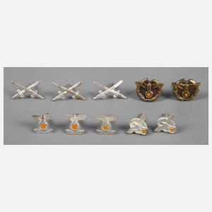 Zehn Bandspangenauflagen