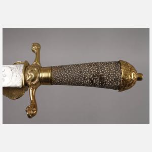 Hirschfänger mit vergoldetem Gefäß