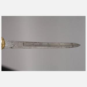 Hirschfänger mit vergoldetem Gefäß