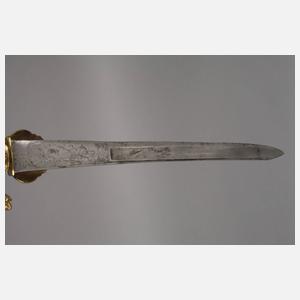 Hirschfänger mit vergoldetem Gefäß