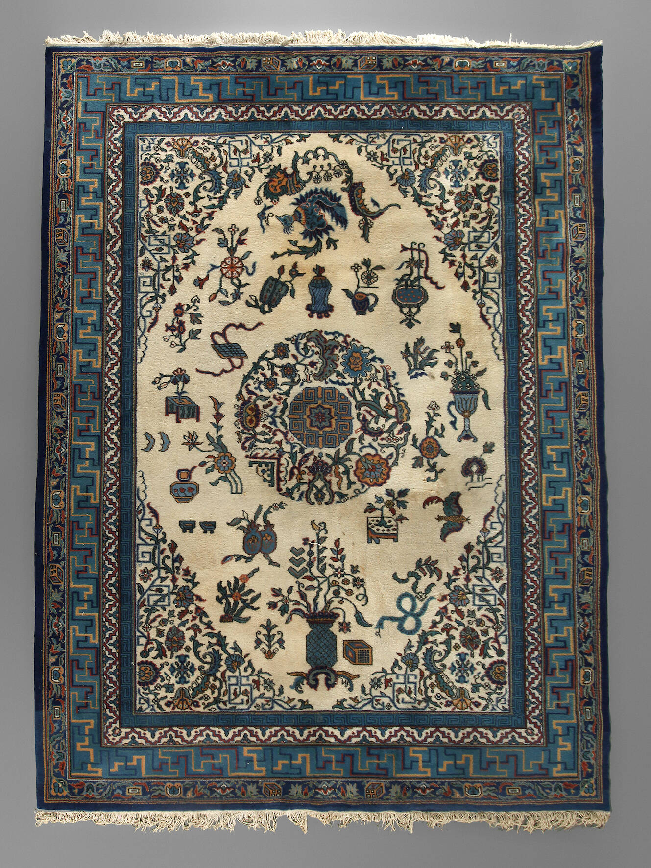 Knüpfteppich mit Chinoiserie