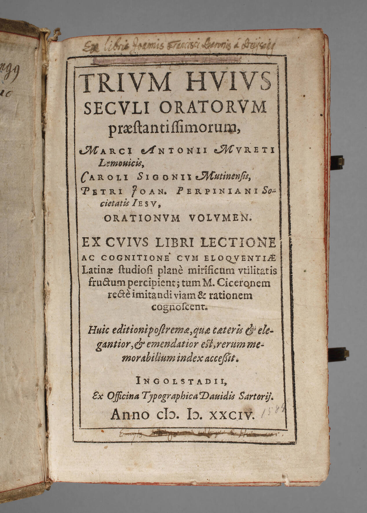 Trium huius seculi oratorum