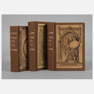 Drei Taschenbücher um 1820